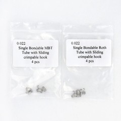 Dental Ortho Bondable Buccal Tube With Sliding Crimpable Hook 1st Molar MBT/Roth
