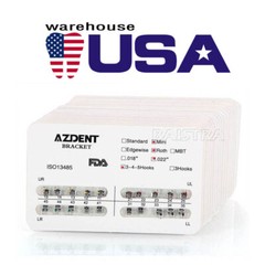 20 Kits AZDENT Dental Orthodontic Metal Brackets Braces Mini Roth 022 Hooks 345