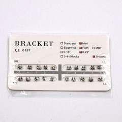 25Models Orthodontic Dental Mini/Standard Metal Bracket Braces Roth/MBT/Edgewise