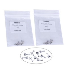 10pcs/Packs AZDENT Dental Ortho Crimpable Hook Stainless Steel Short / Long