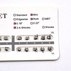 25 Types Options 3 4 5 Hooks Dental Orthodontic Metal Bracket Braces Roth MBT