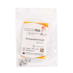 100pcs Dental Orthodontic Sliding Crimpable Hook Open Surgical Hooks Long/Short