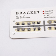 Dental Ortho Brackets Braces Metal 0.22” Slot Standar Edgewise No/ 3 /345 Hooks