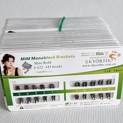 100Sets Dental Orthodontic MIM Monoblock Brackets Braces Mini Roth/MBT Hooks 345