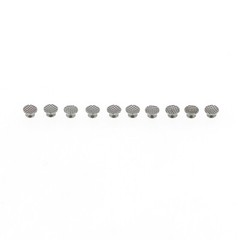 US 100Pcs Ortho Lingual Buttons Dental Ceramic/Metal, Bondable, Round Mesh Base