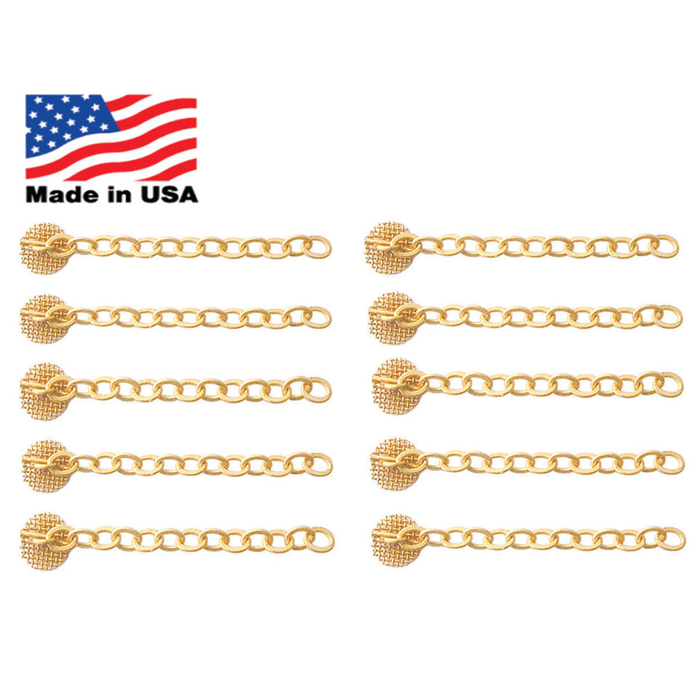 Gold MESH Swivel & Chain Dental Impacted Cuspid Eruption Appliance Quantity 10