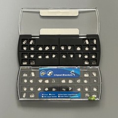2 Sets Dental Orthodontic Metal Lingual Brackets Brace Buccal Tubes 28pcs/set