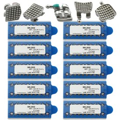10 Kit Dental Orthodontic Brackets Mini MBT 022 Ortodoncia Braces Metal 345 Hook