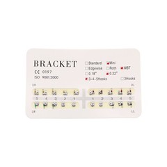 US Dental Orthodontic Metal Bracekets Braces MIM CNC Mini Standard Roth MBT 022