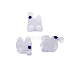10X AZDENT Dental Orthodontic Clear Ceramic Brackets Braces Roth 022 Hooks 345