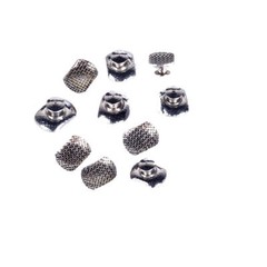 Dental Orthodontic Lingual Button Bondable Round Rectangular Base Mesh With Hook