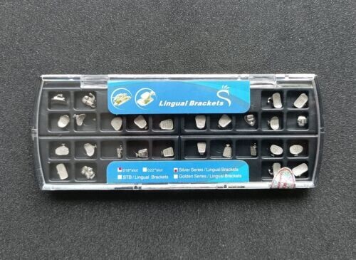 28Pcs Dental Orthodontic Metal Lingual Brackets Brace Buccal Tubes 28pcs/set