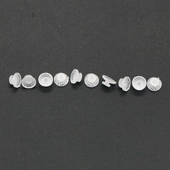 US 100Pcs Dental Orthodontic Ceramic Lingual Button Clear Bondable Mesh Base
