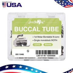 50Set Dental Tubos bucales de ortodoncia 1er 2nd molar Buccal Tubes MBT Roth 022