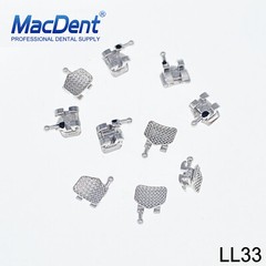 10Pcs MacDent Dental Orthodontic Metal Brackets Mesh Mini Roth 022 Hooks In Bulk