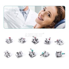 Dental Orthodontic MIM Brackets Braces Mini Roth MBT 022/018 Hooks 345 Monoblock