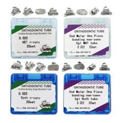 80pcs Dental Tubos bucales de ortodoncia 1er 2nd molar Buccal Tubes MBT Roth 022