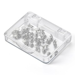 50pcs AZDENT Dental Orthodontic Bondable Hole Lingual Buttons Round Base
