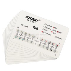 FDA AZDENT Dental Orthodontic Metal Brackets Braces Mini MBT.022 Hooks 3-4-5