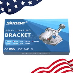 24pcs Dental Orthodontic Brackets Self Ligating Braces Metal Roth 345 Hooks Mini