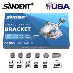 20PCS/1Pack Brackets de Ortodoncia Dental Autoligado Pasivo Roth 022 Ganchos 345