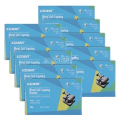 AZDENT Dental Orthodontic Self-Ligating Brackets Brace MBT Roth 0.022 Hooks/Tool