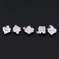 Elegan I Dental Orthodontic Ceramic Brackets Clear Braces Aesthetic Roth MBT 022