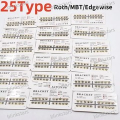 25Models Orthodontic Dental Mini/Standard Metal Bracket Braces Roth/MBT/Edgewise
