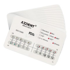 AZDENT Dental Orthodontic Mini Brackets Braces /Niti Round Arch Wires Natural