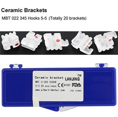 STAR ABSOLUTE Dental Orthodontic Sapphire Bracket Ceramic Brace Roth MBT 022 345
