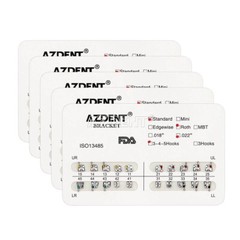 20 Packs AZDENT Dental Orthodontic Brackets Braces Standard Roth.022″ Hooks 345