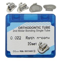80pcs Dental Orthodontic Buccal Tubes 1st 2nd Molar MBT Roth 022 Bondable Mesh