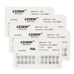 50Pack Dental Bracket Braces Standard MBT Slot 0.22 Hook 3 Orthodontic AZDENT US