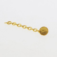 Dental Orthodontic Traction Chain Golden Gold Round Mesh Base Lingual Buttons