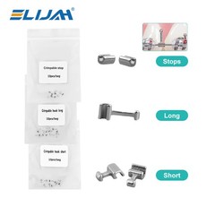 Dental Orthodontic Stainless Steel Crimpable Hooks Stop Short Long Type Wire New