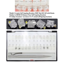 Self Ligating Empower Brackets Metal DAMON Q Clear Ceramic Braces MBT Roth 022
