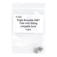 Dental Ortho Bondable Buccal Tube With Sliding Crimpable Hook 1st Molar MBT/Roth