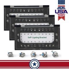 5 Sets Dental Ortho MIM Self Ligating Brackets Mini Roth.022 Hooks 345 1st Molar