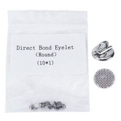 10 Pcs Dental Orthodontics Lingual Button Direct Bondable Eyelet Round Base Ss.