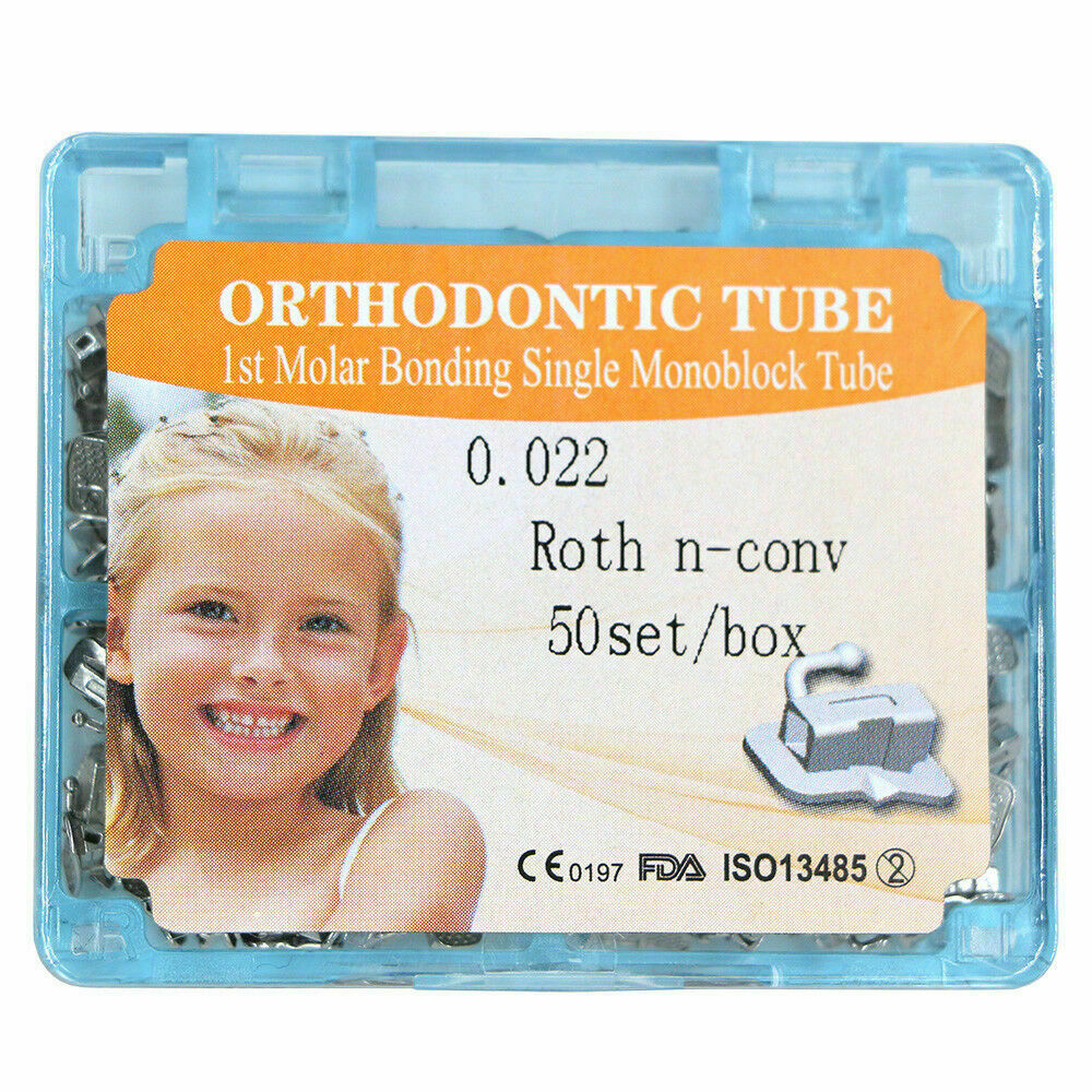 Set Dental Orthodontic 1st Molar Non-convertible Roth 0.22 Buccal Tube Lil
