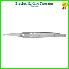 Ortho Bracket Holding Tweezers Reverse Action Hole Style Cross Lock Forceps 5Pcs