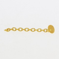 2pcs/pack Dental Orthodontic Traction Chain Round Buttons with Chain Gold Plated
