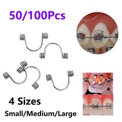 50/100pcs Dental Orthodontic Torquing Torque Spring Rectangular Wire Single