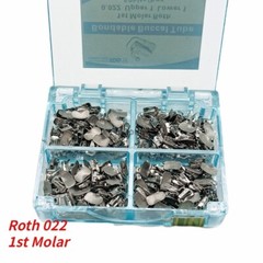 50Sets Dental Orthodontic 1st Molar Roth 0.22 Mesh Base Bondable Buccal Tube Non