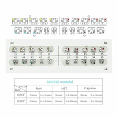 AZDENT Dental Orthodontic Brackets Braces Metal Mini Roth 018″Slot 3 Hooks Metal