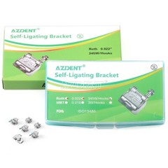 Dental Orthodontic Self-Ligating Brackets Ceramic Braces Roth MBT 022 Hooks 345