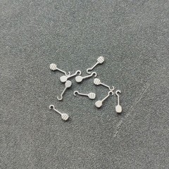 10 Pieces Bondable Sliding Crimpable Hook Long Curved Left/Right 10Pcs/pack
