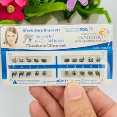 10Sets Dental Orthodontic Brackets Mini Roth/MBT/Edgewise 022/018 345/no Hooks