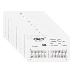 AZDENT Dental Orthodontic Metal Brackets Braces Standard Roth.018 Hooks 3-4-5