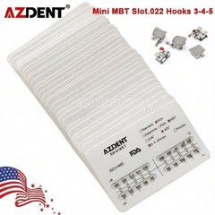 FDA AZDENT Dental Orthodontic Metal Brackets Braces Mini MBT.022 Hooks 3-4-5